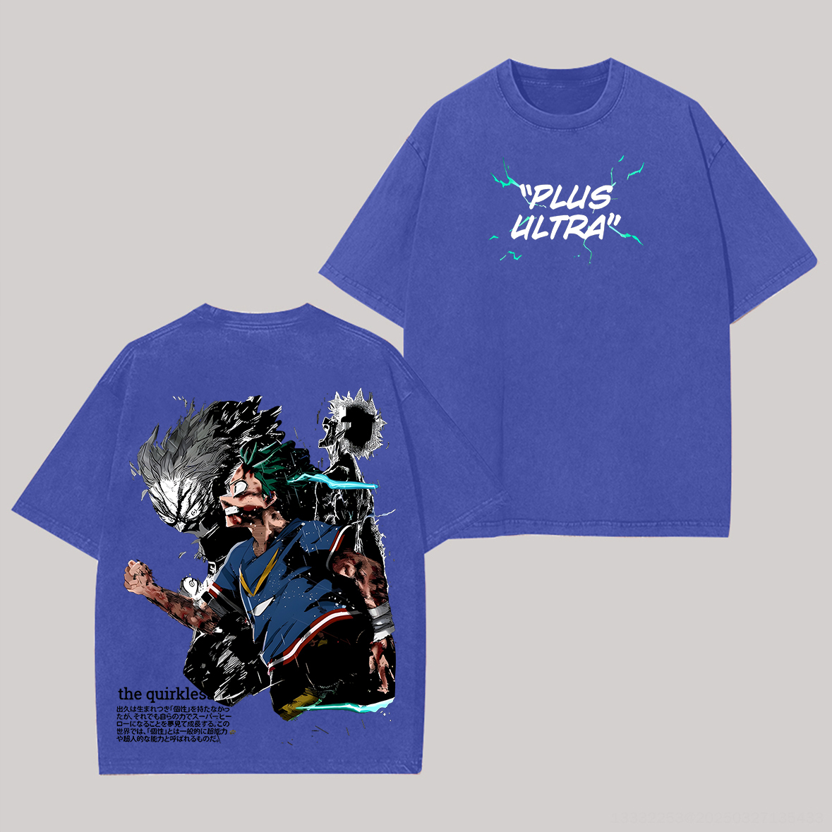 My Hero Academia Plus Ultra Printed Unisex Washed T-Shirt Image - 5