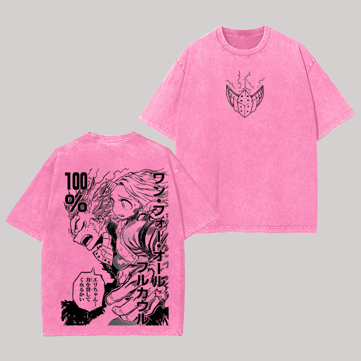 My Hero Academia Izuku Midoriya Printed Unisex Washed T-Shirt Image - 5