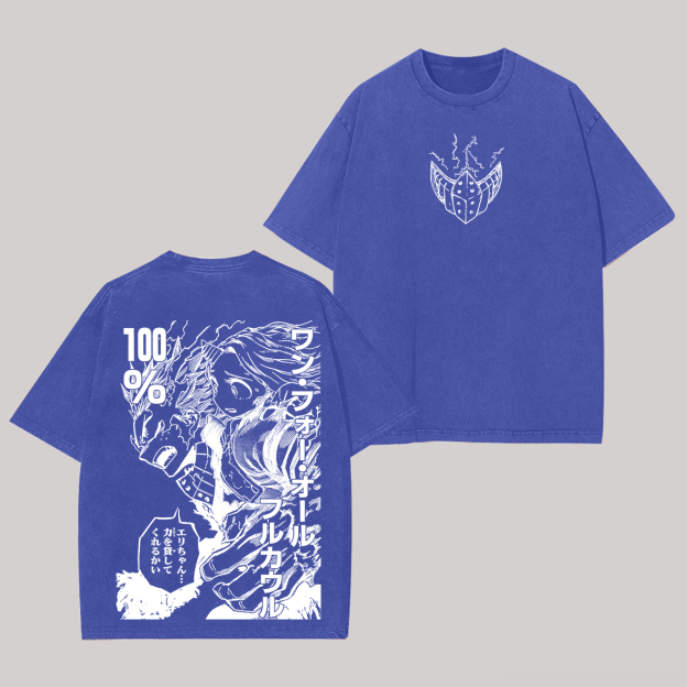 My Hero Academia Izuku Midoriya Printed Unisex Washed T-Shirt Image - 6