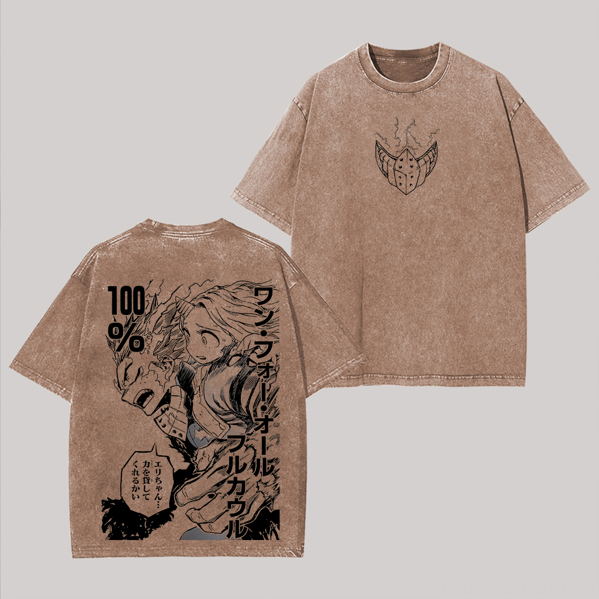 My Hero Academia Izuku Midoriya Printed Unisex Washed T-Shirt Image - 7