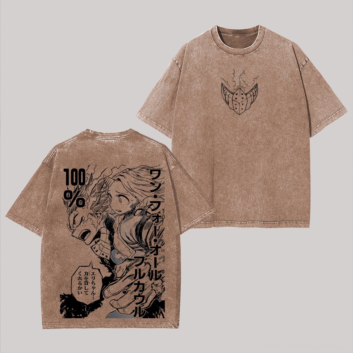 My Hero Academia Izuku Midoriya Printed Unisex Washed T-Shirt Image - 7