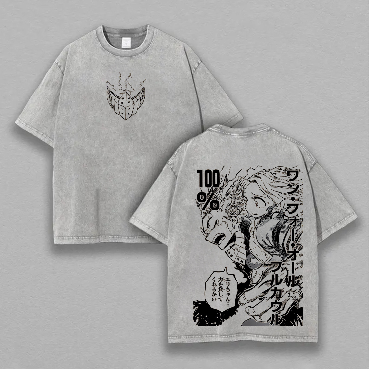 My Hero Academia Izuku Midoriya Printed Unisex Washed T-Shirt Image - 3