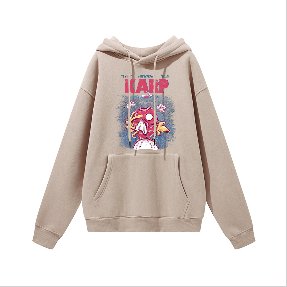  Magikarp Printed Unisex Heavyweight Hoodie with Drawstring Image - 1
