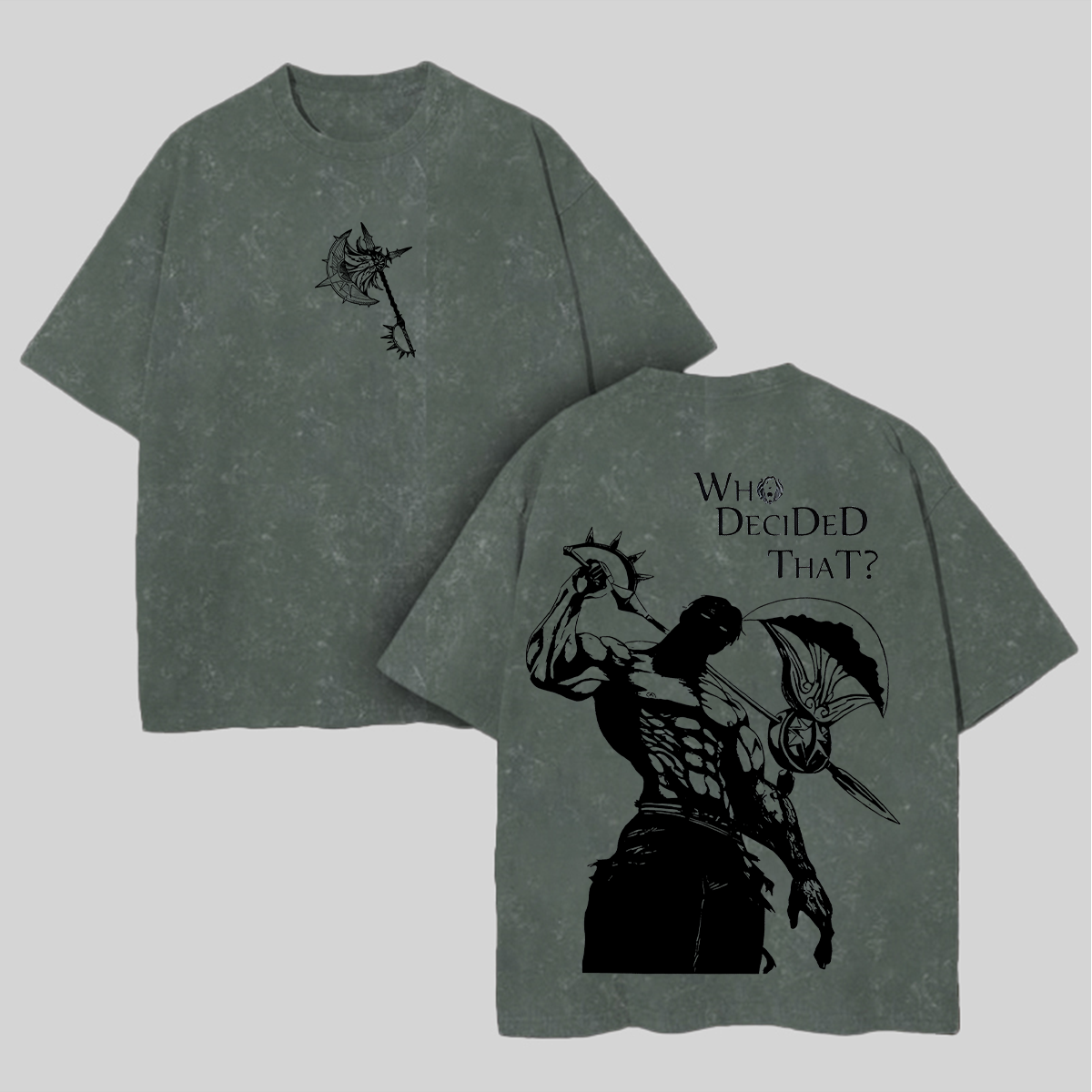 Seven Deadly Sins Escanor Printed Unisex Washed T-Shirt Image - 7