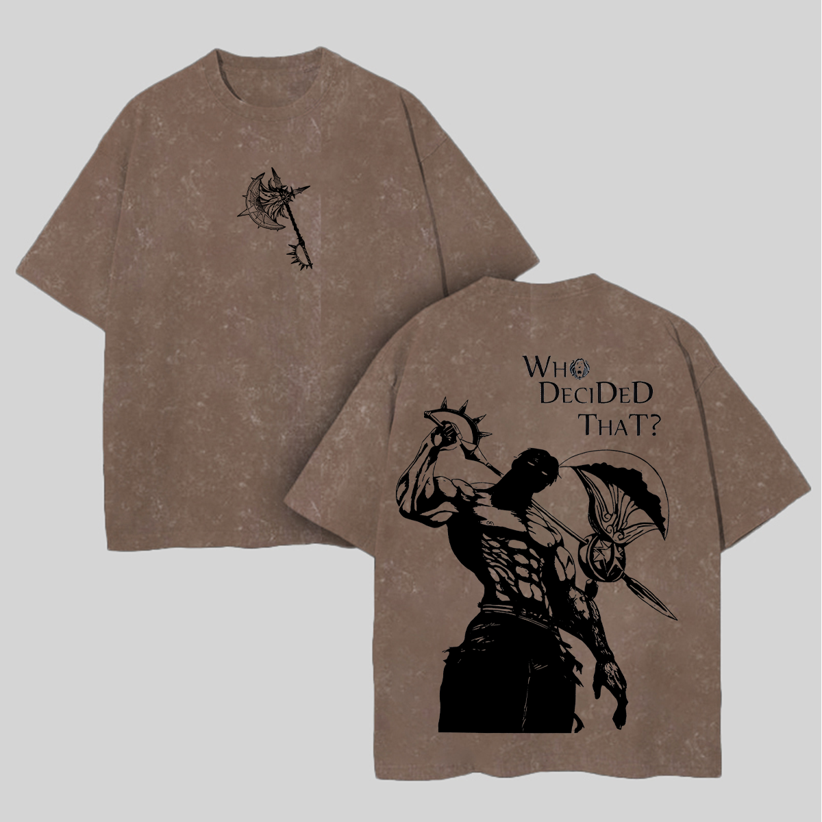 Seven Deadly Sins Escanor Printed Unisex Washed T-Shirt Image - 6