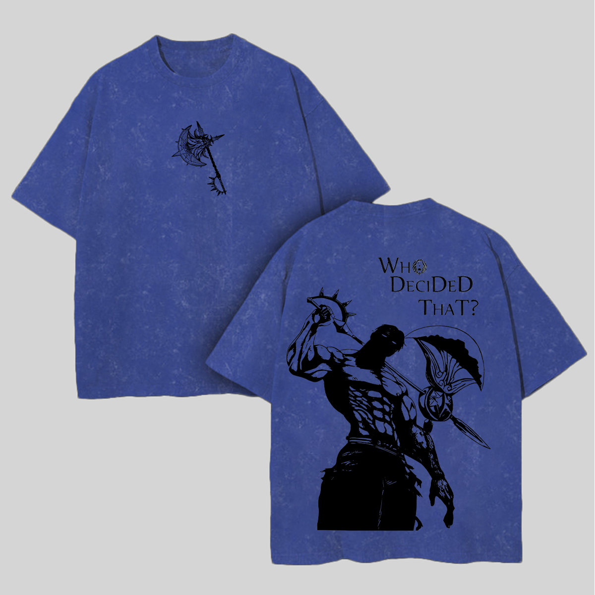 Seven Deadly Sins Escanor Printed Unisex Washed T-Shirt Image - 8
