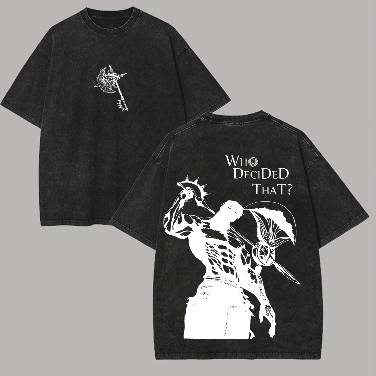 Seven Deadly Sins Escanor Printed Unisex Washed T-Shirt Image - 2