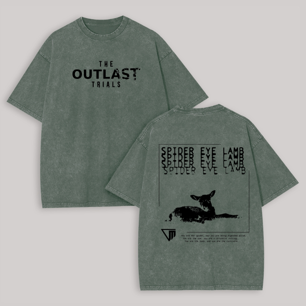 The Outlast Trials Printed Unisex Washed T-Shirt Image - 5