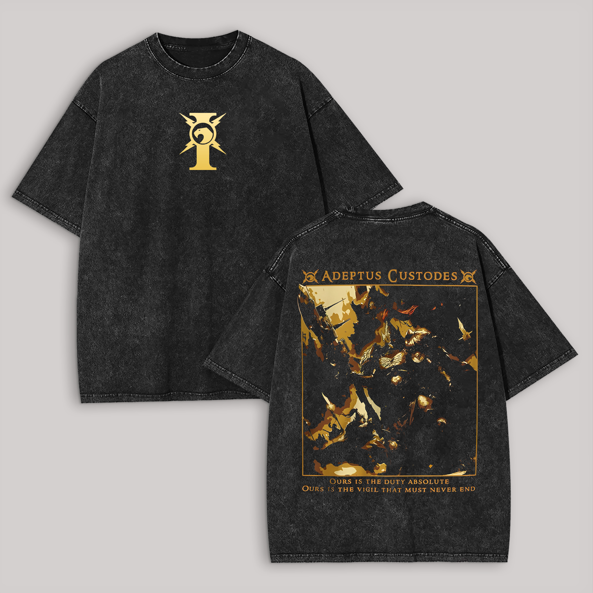 40k Adeptus Custodes Printed Unisex Washed T-Shirt