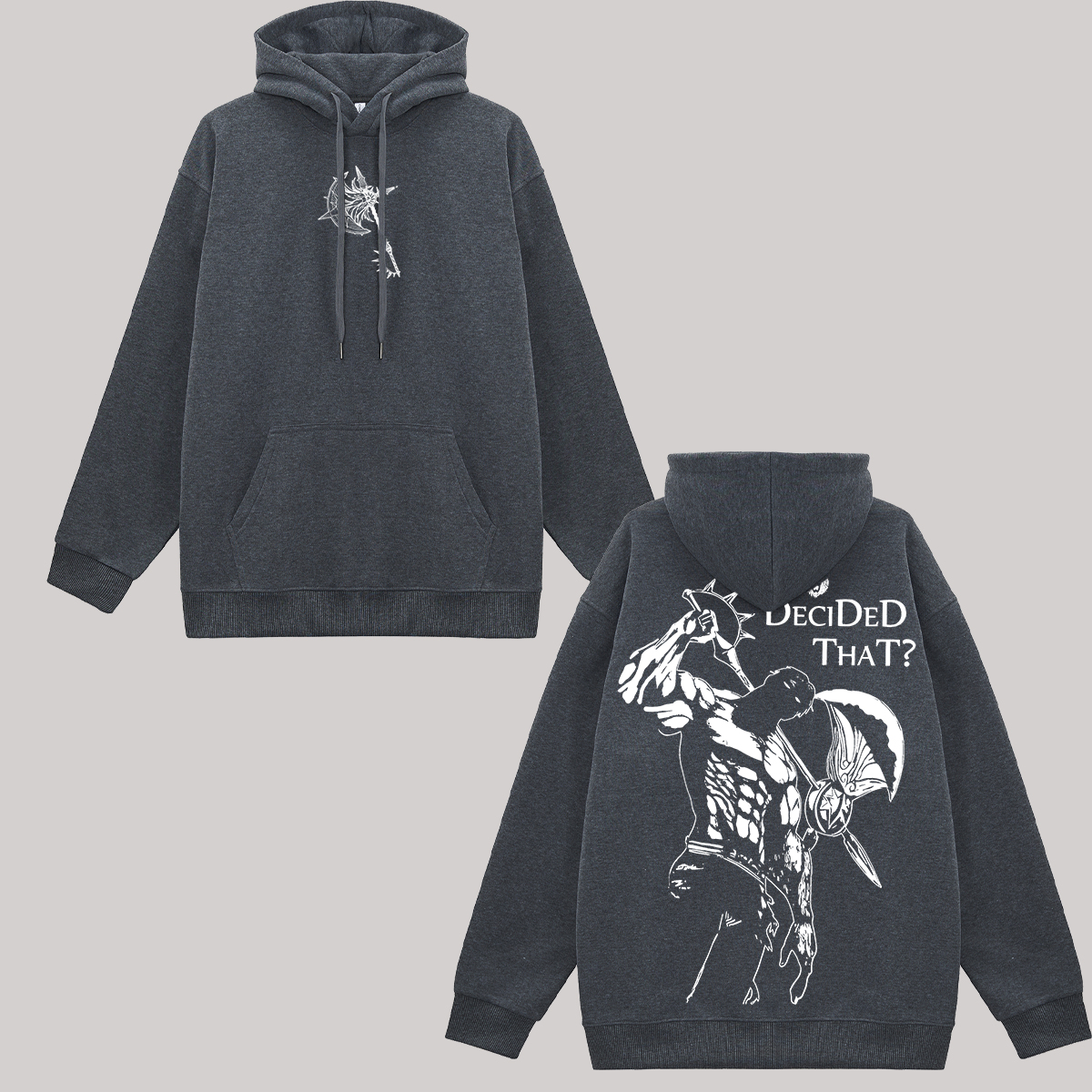 Seven Deadly Sins Who Decided That? Printed Fleece-lined Unisex Hoodie Image - 3