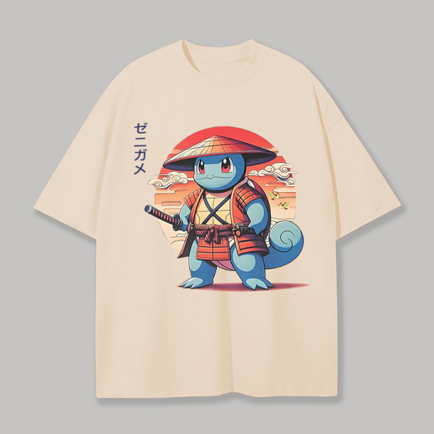  Squirtle Printed Unisex Oversized T-shirt Image - 2