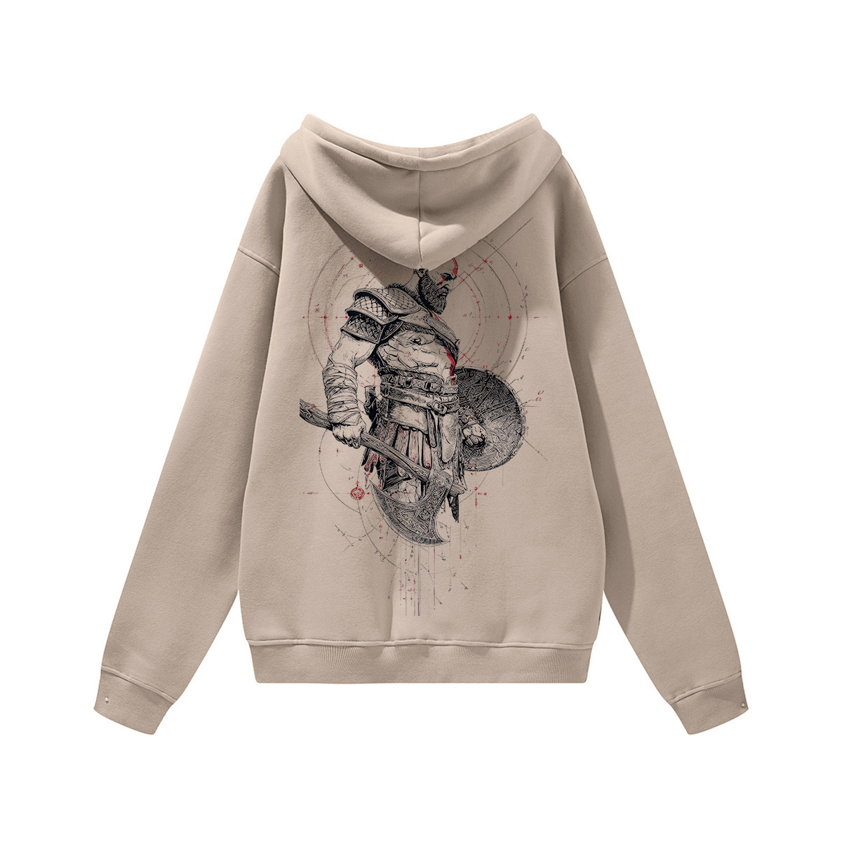 God of War Printed Unisex Heavyweight Hoodie with Drawstring Image - 1