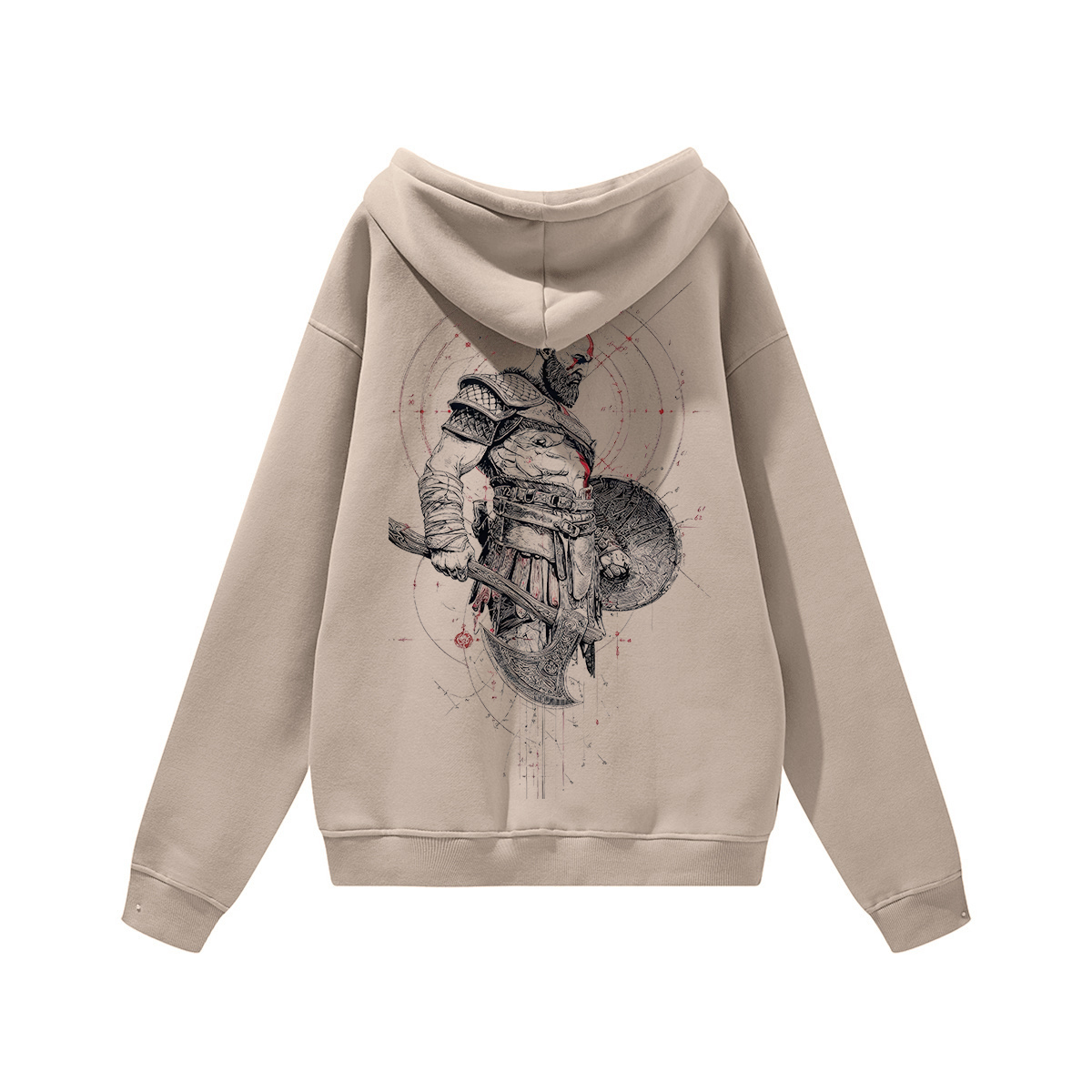 God of War Printed Unisex Heavyweight Hoodie with Drawstring Image - 1