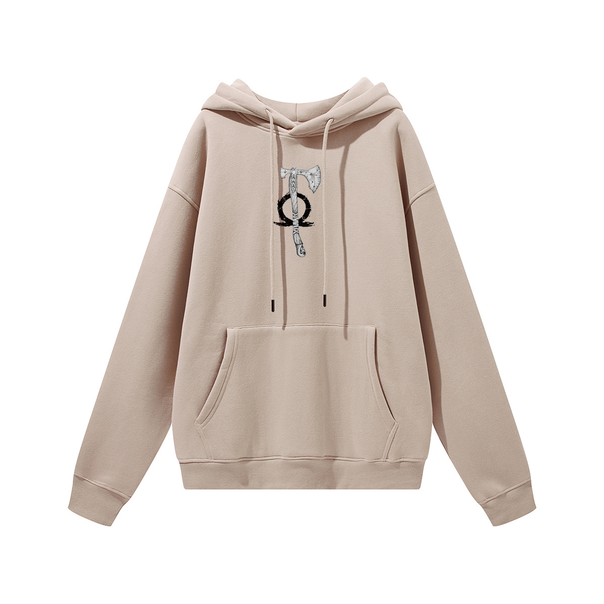 God of War Printed Unisex Heavyweight Hoodie with Drawstring Image - 2