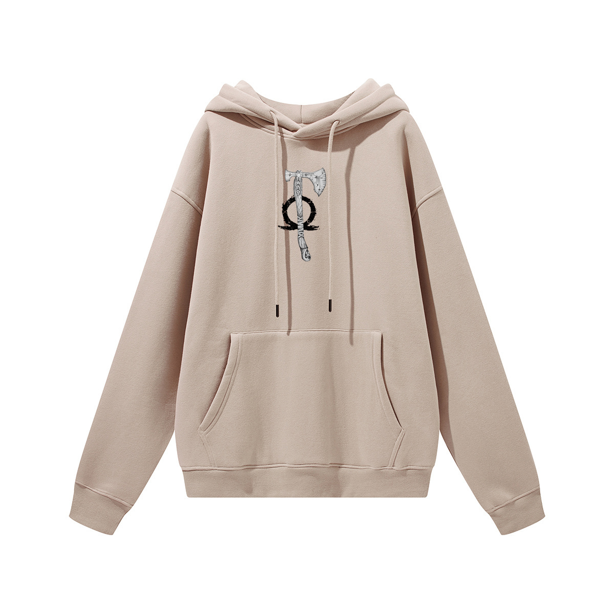 God of War Printed Unisex Heavyweight Hoodie with Drawstring Image - 2