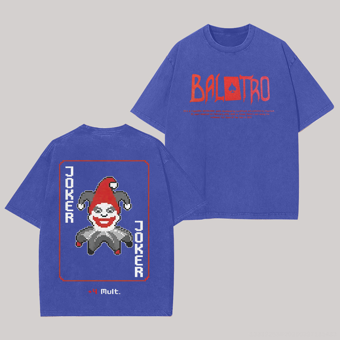 Balatro Joker Printed Unisex Washed T-Shirt Image - 4