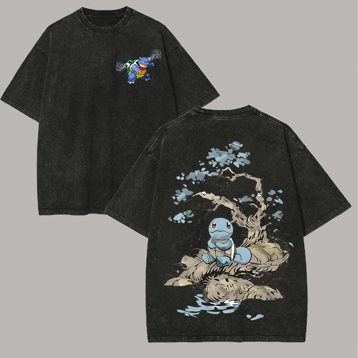 Pokémon Printed Unisex Washed T-Shirt Image - 1