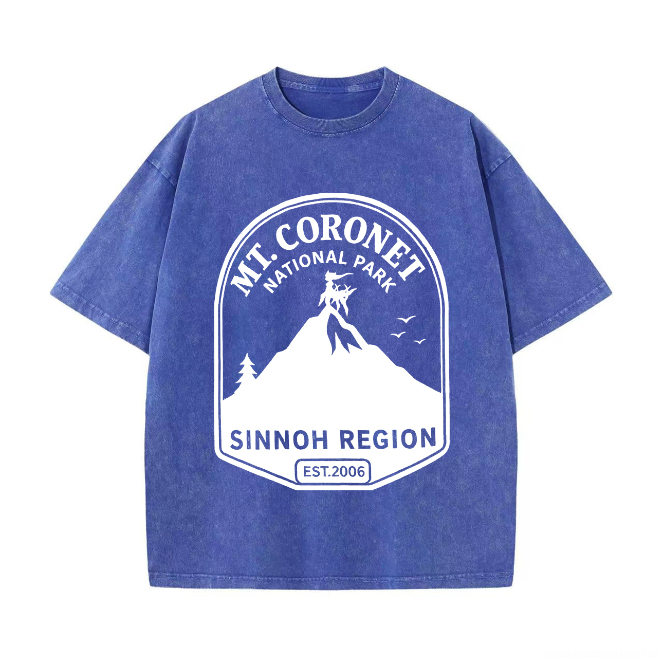 Pokémon Mt. Coronet National Park Printed Unisex Washed T-Shirt Image - 4