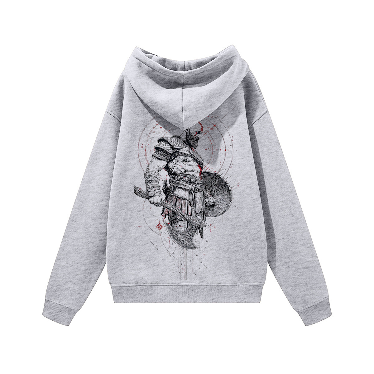 God of War Printed Unisex Heavyweight Hoodie with Drawstring
