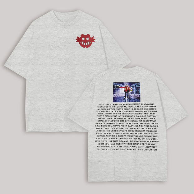 Dr. Eggman Sonic the Hedgehog Meme Printed Oversized Unisex T-shirt Image - 3