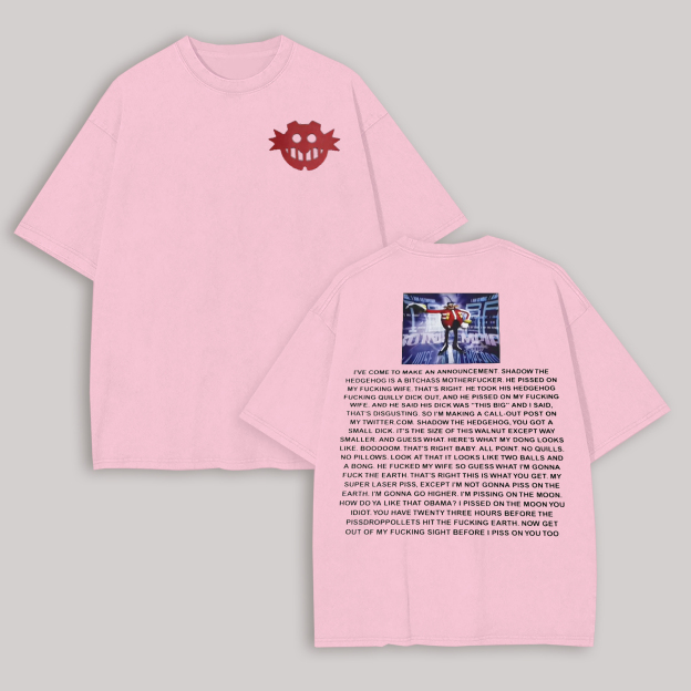 Dr. Eggman Sonic the Hedgehog Meme Printed Oversized Unisex T-shirt Image - 10