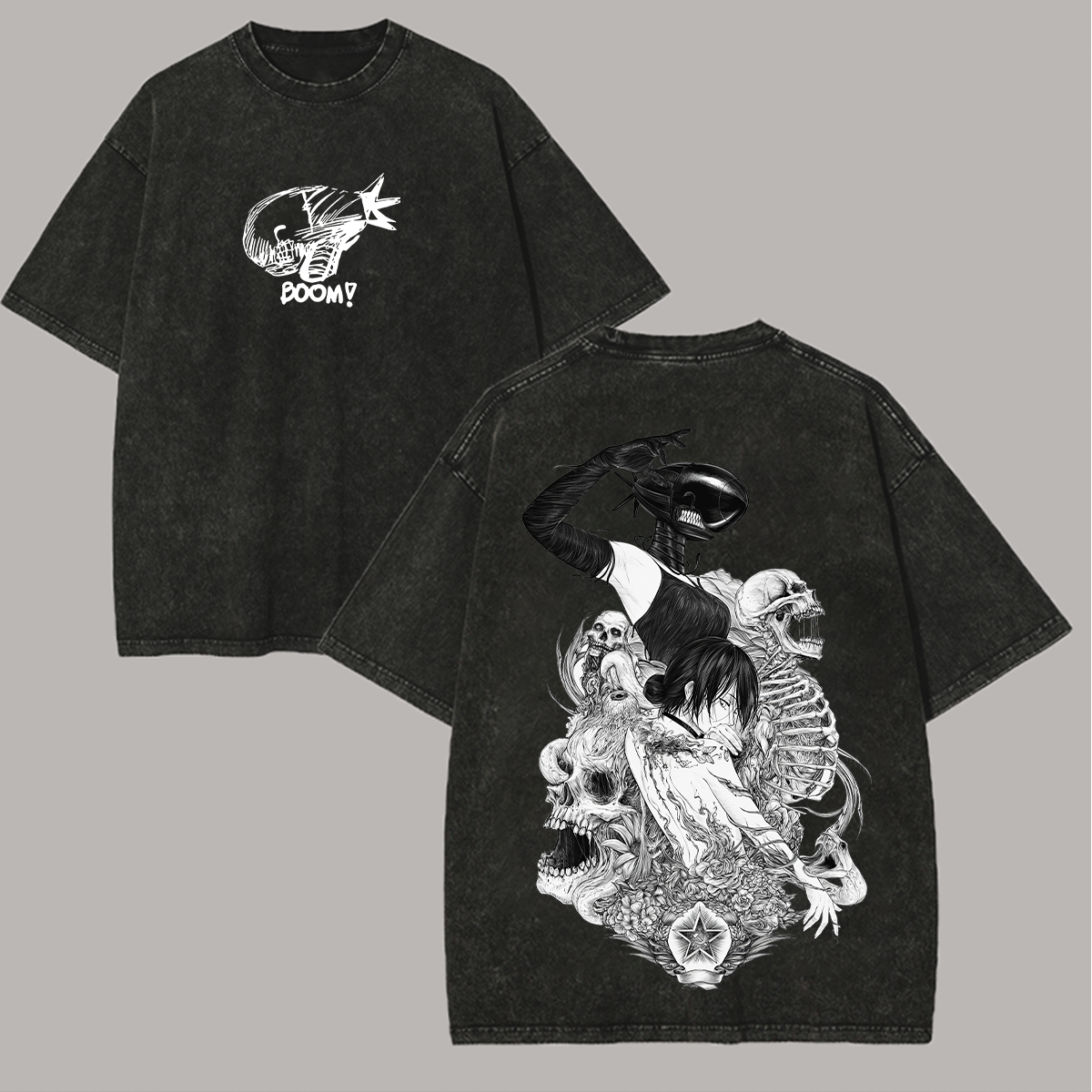 Chainsaw Man Makima Power Printed Unisex Washed T-Shirt Image - 2