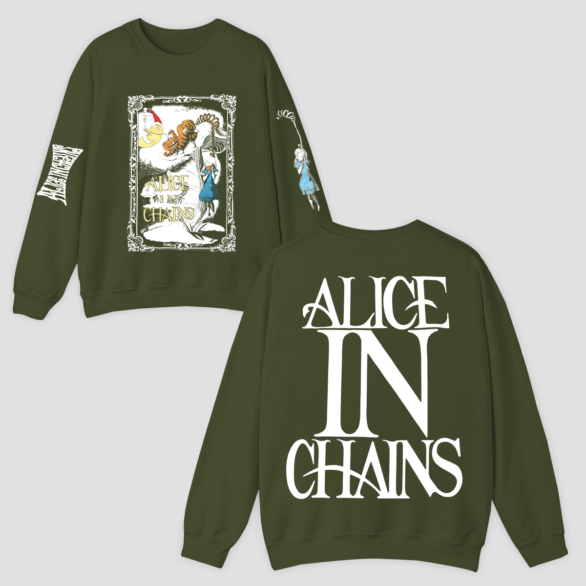 Alice in Chains Printed Fleece-lined Unisex Sweatshirt Image - 2