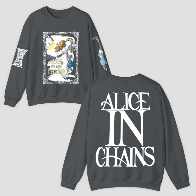 Alice in Chains Printed Fleece-lined Unisex Sweatshirt Image - 4
