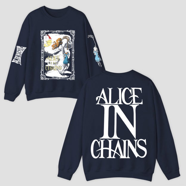 Alice in Chains Printed Fleece-lined Unisex Sweatshirt Image - 5