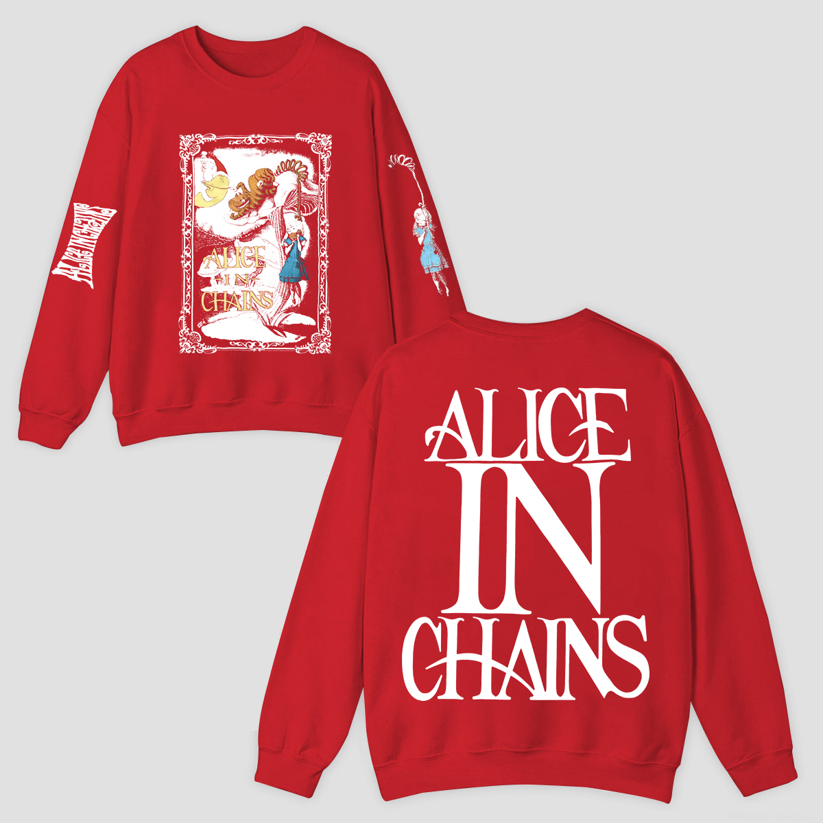 Alice in Chains Printed Fleece-lined Unisex Sweatshirt Image - 6