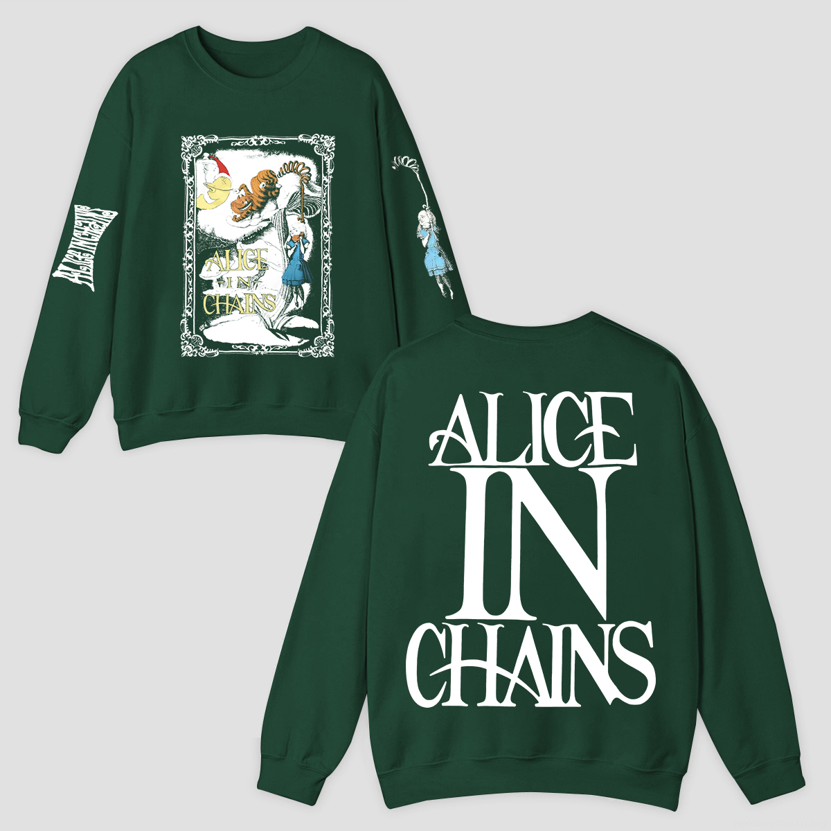 Alice in Chains Printed Fleece-lined Unisex Sweatshirt Image - 8