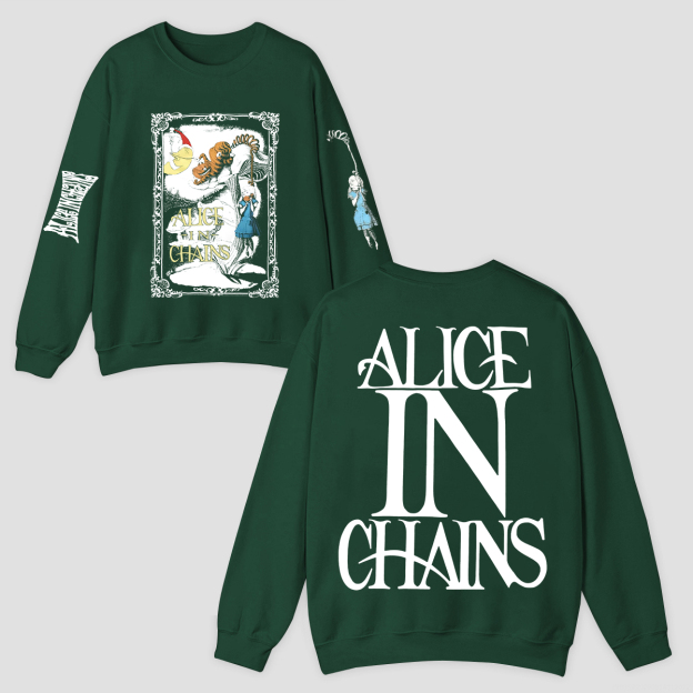 Alice in Chains Printed Fleece-lined Unisex Sweatshirt Image - 8