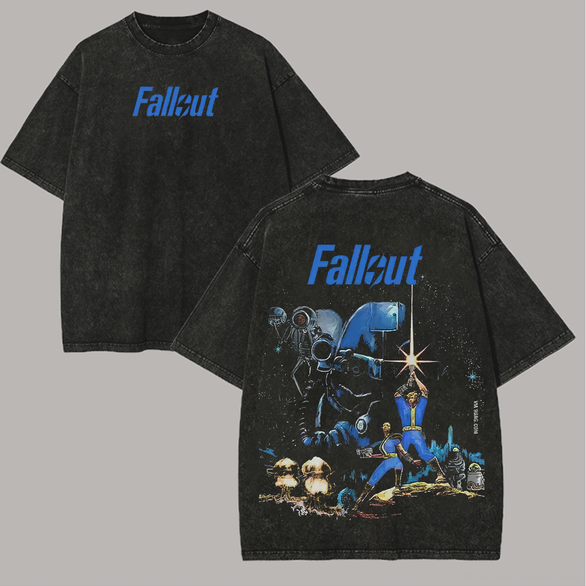 Fallout Printed Unisex Washed T-Shirt