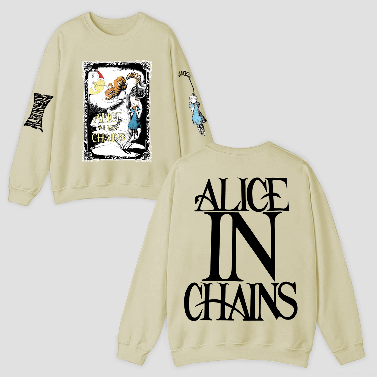 Alice in Chains Printed Fleece-lined Unisex Sweatshirt Image - 9