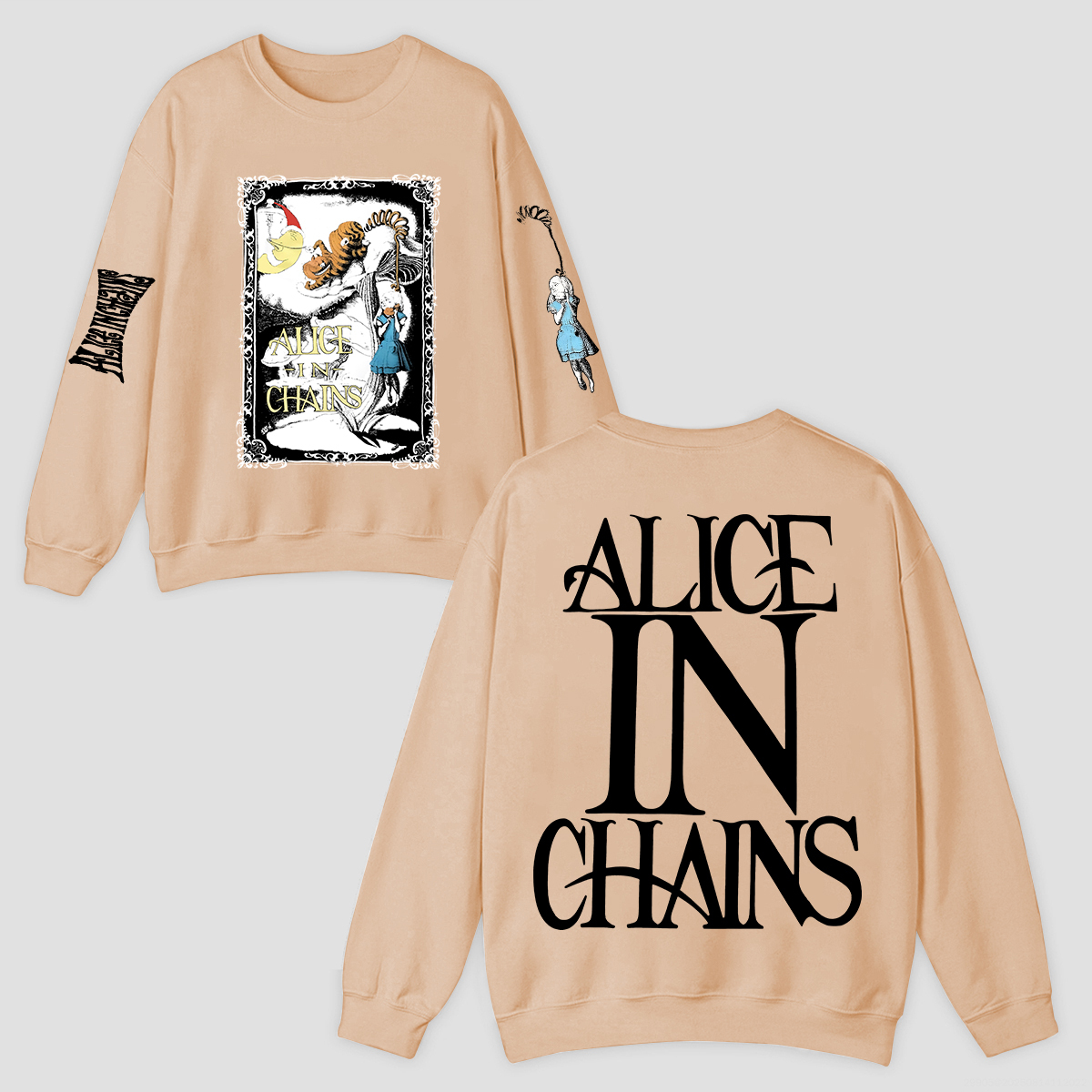 Alice in Chains Printed Fleece-lined Unisex Sweatshirt Image - 12