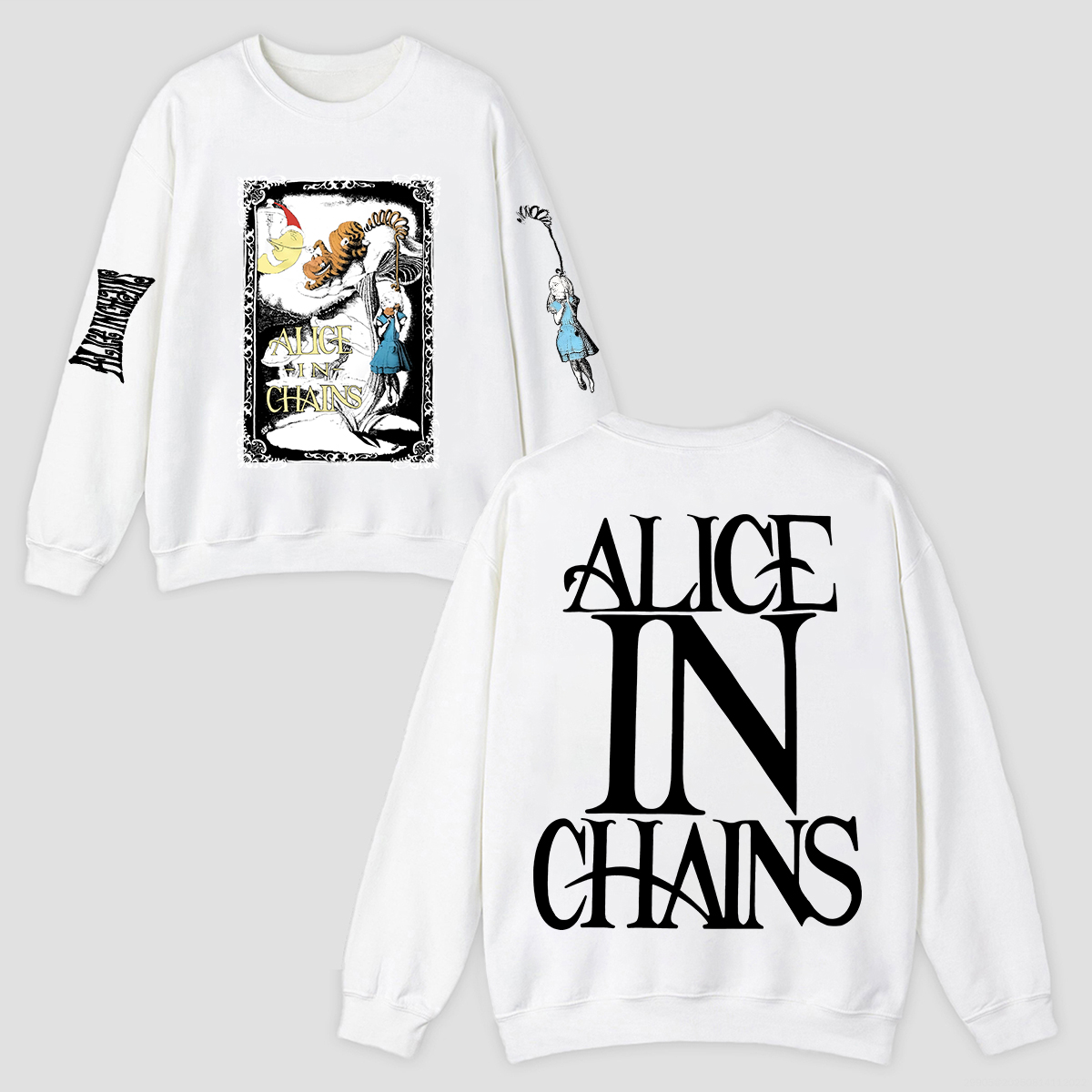 Alice in Chains Printed Fleece-lined Unisex Sweatshirt Image - 11