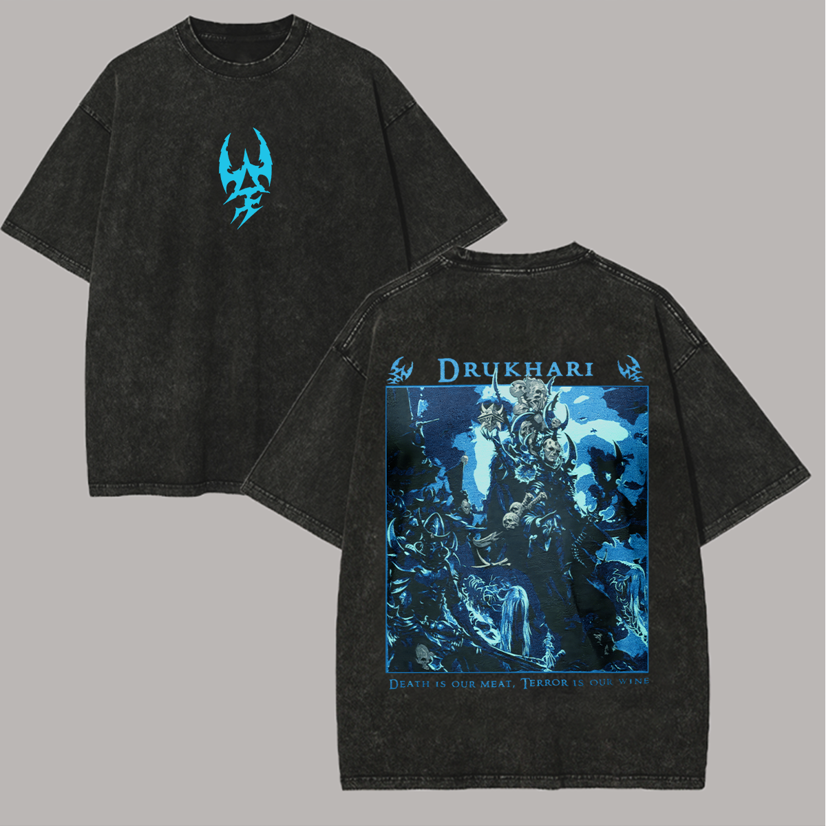 40k Drukhari Printed Unisex Washed T-Shirt