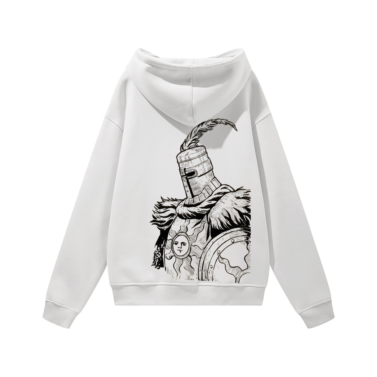 Dark Souls Solaire of Astora Printed Unisex Heavyweight Hoodie with Drawstring Image - 1