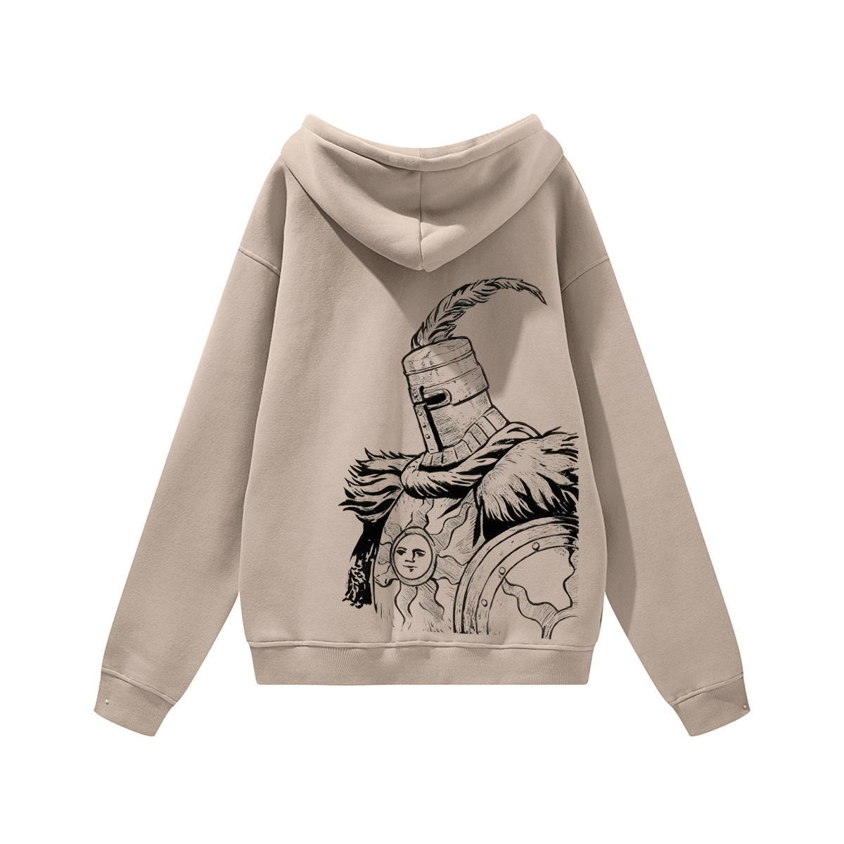 Dark Souls Solaire of Astora Printed Unisex Heavyweight Hoodie with Drawstring Image - 5