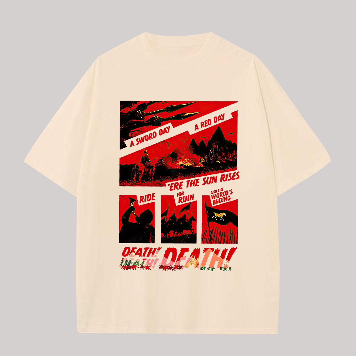 Lord Of The Rings Printed Unisex Oversized T-Shirt Image - 6