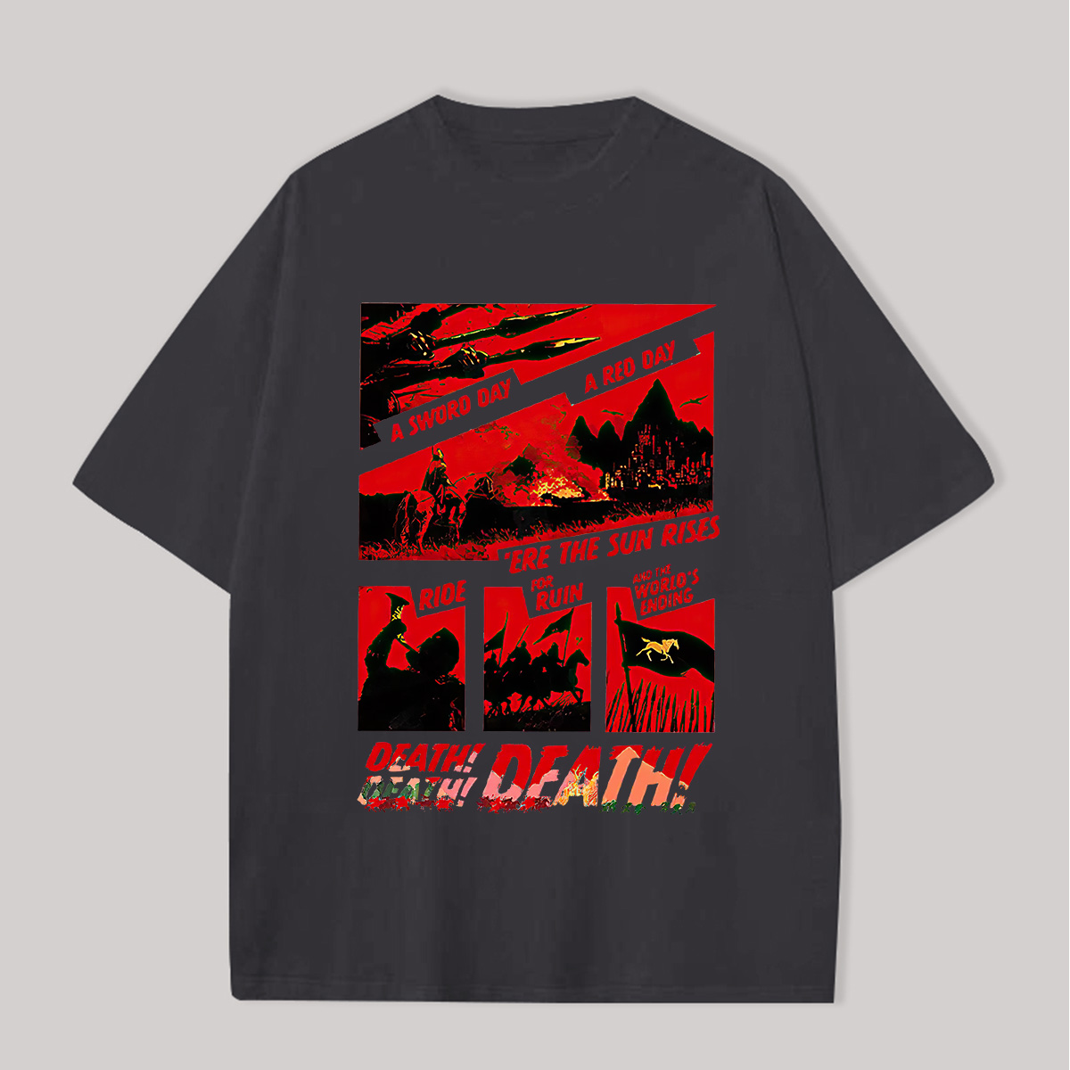 Lord Of The Rings Printed Unisex Oversized T-Shirt Image - 8