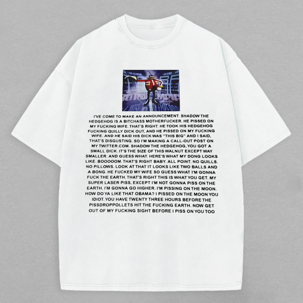  Dr. Eggman Printed Oversized Unisex T-shirt Image - 1