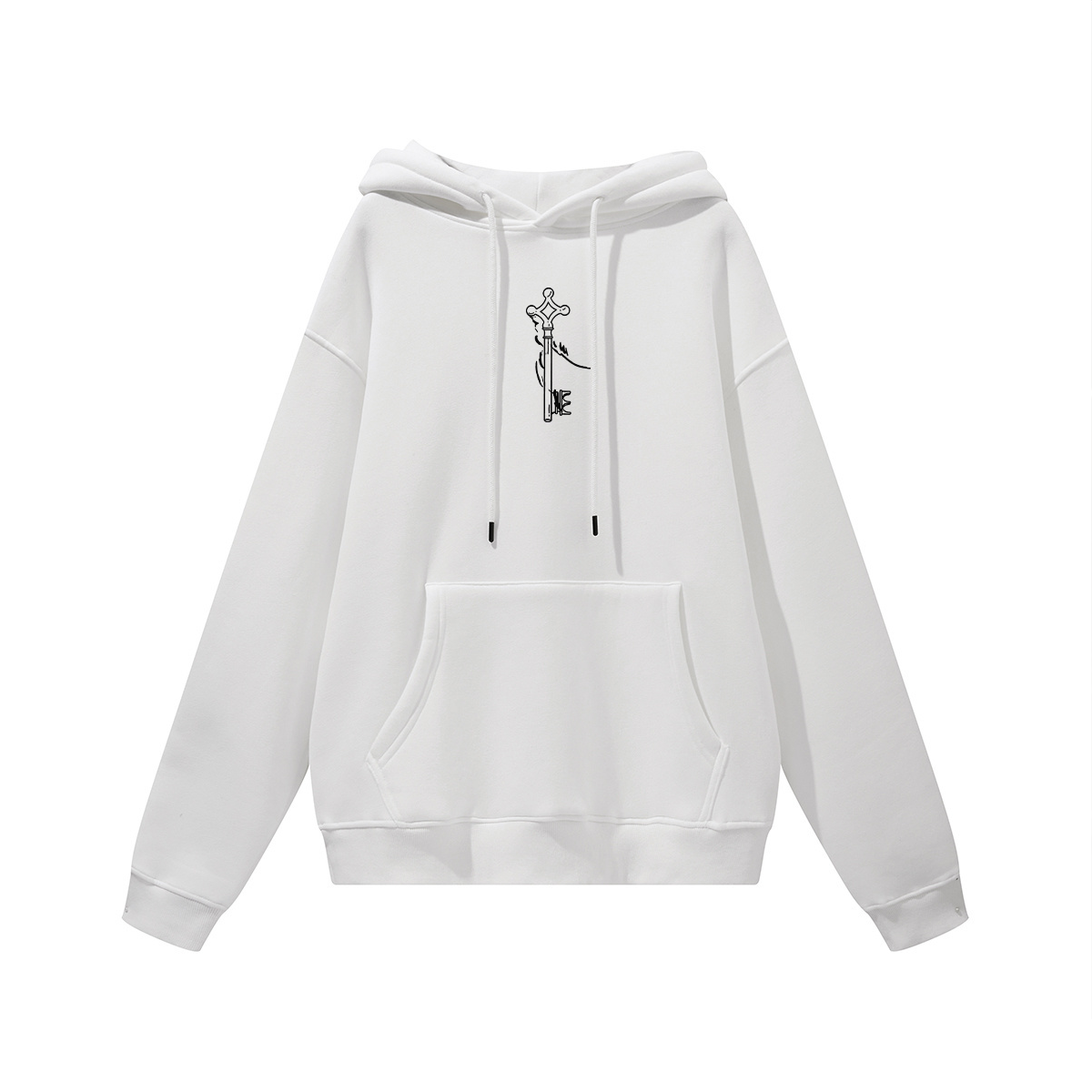 Attack on Titan Eren Yeager Printed Unisex Heavyweight Hoodie with Drawstring Image - 3