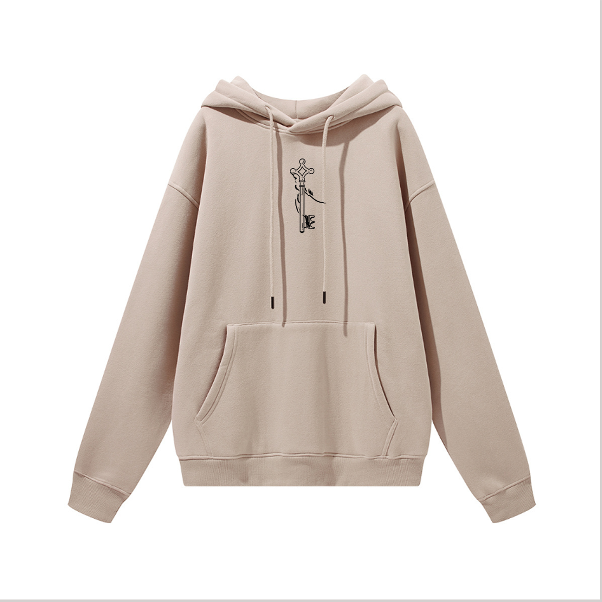 Attack on Titan Eren Yeager Printed Unisex Heavyweight Hoodie with Drawstring Image - 2