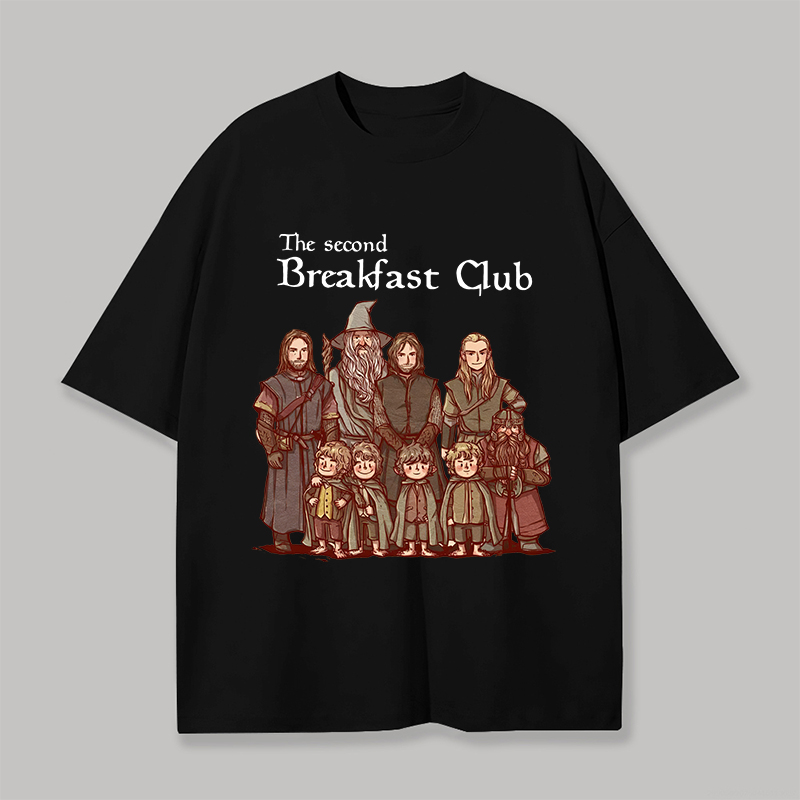 LOTR The Second Breakfast Club Printed Unisex Oversized T-shirt
