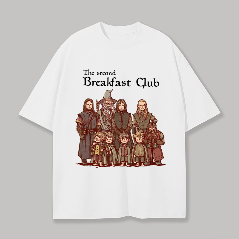 LOTR The Second Breakfast Club Printed Unisex Oversized T-shirt