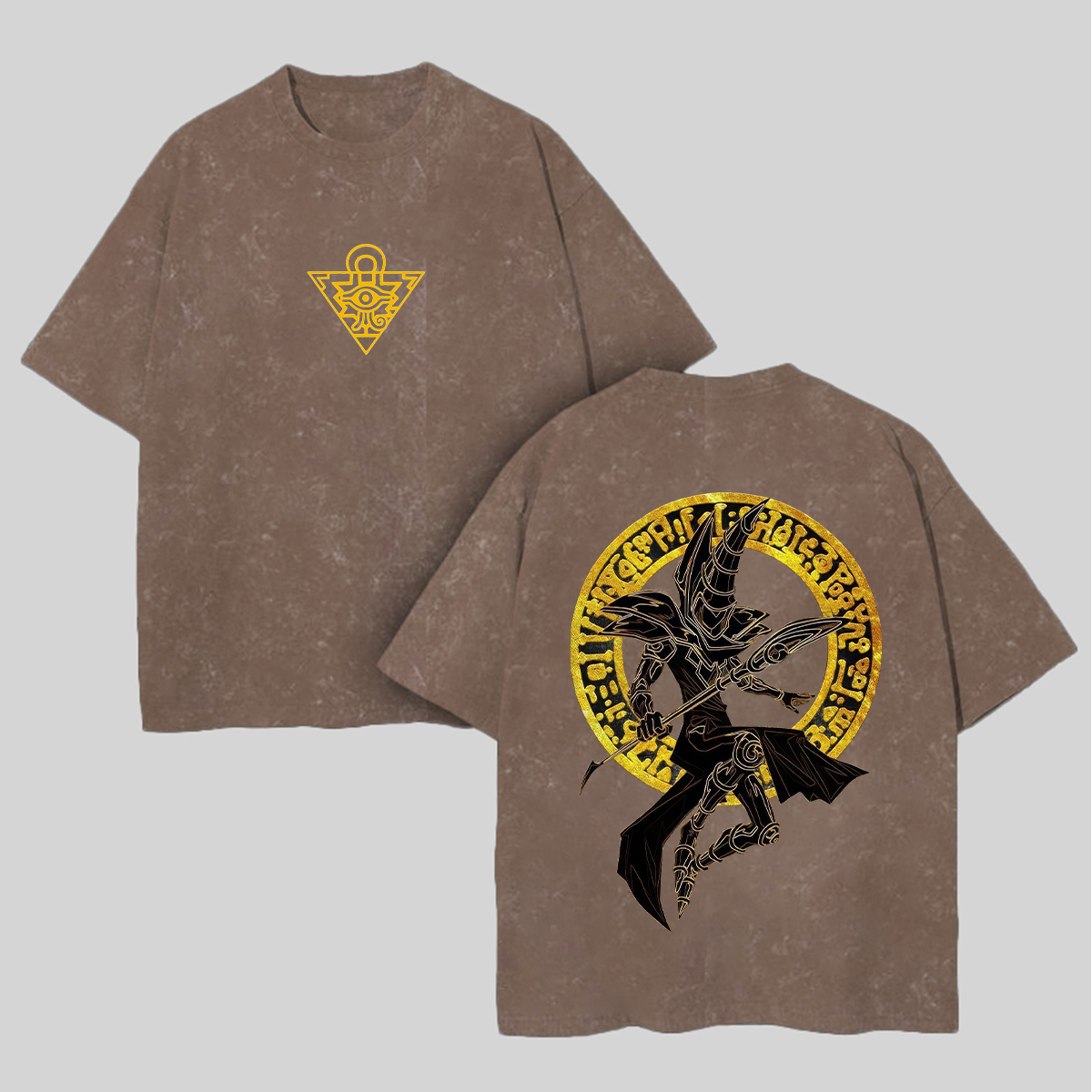 Yu-Gi-Oh! Dark Magician Printed Unisex Washed T-Shirt Image - 7