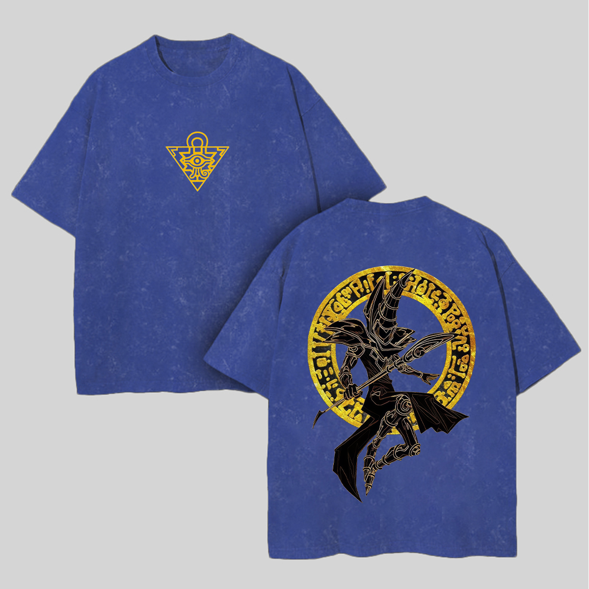 Yu-Gi-Oh! Dark Magician Printed Unisex Washed T-Shirt Image - 5