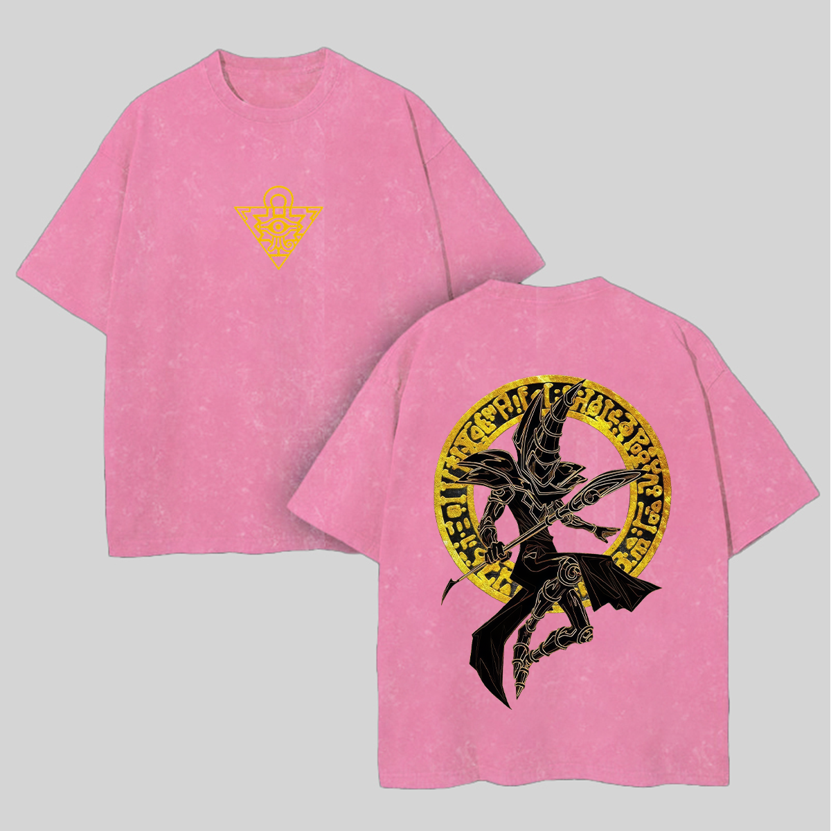 Yu-Gi-Oh! Dark Magician Printed Unisex Washed T-Shirt Image - 8