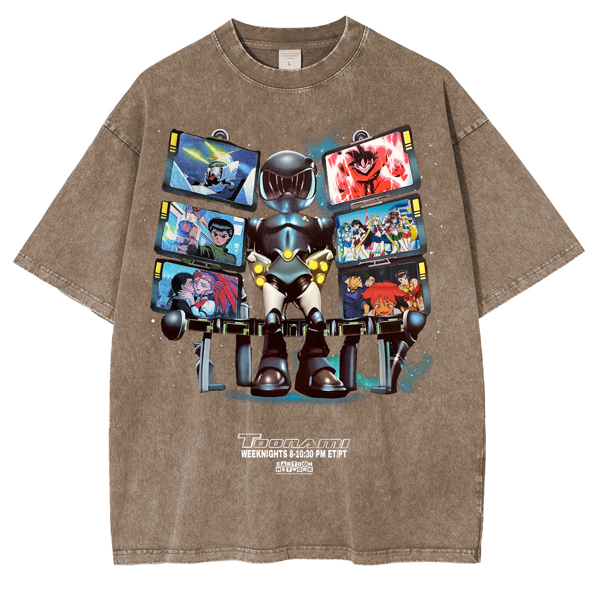 Toonami Vintage Printed Unisex Washed T-Shirt Image - 2